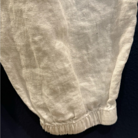Athleta Cabo Linen Jogger Pants Tapered Calla Lily White Women’s Plus Size 16 - Picture 6 of 6